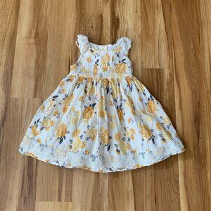Tahari Yellow Floral Kids Dress